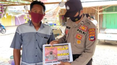 Sosialisasi Adaptasi Kebiasaan Baru, Polres Tanah Laut Terjun ke Masyarakat