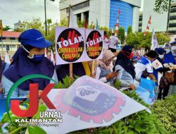 Penuhi Janji, Aliansi Pekerja Buruh Banua Berunjuk Rasa di Depan Kantor DPRD Kalsel