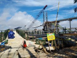 Progres Pembangunan Jembatan Gantung Pulau Bromo Capai 92%