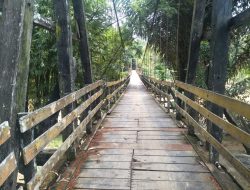 Jembatan Gantung Jambu Hulu Akhirnya Dapat Digunakan Lagi
