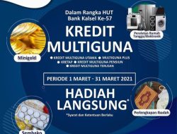 Bank Kalsel Semarakan Program Gebyar Hadiah Langsung Kredit Multiguna di HUT Ke 57