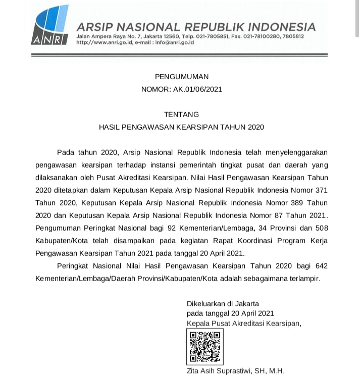 Penghargaan Kearsipan Tanbu