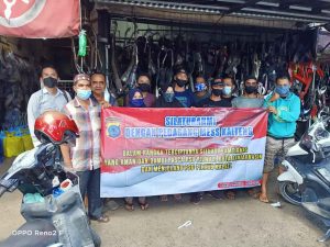 Dit Intelkam Polda Kalsel Berbagi Kepedulian Dengan Pedagang Mess Kalteng