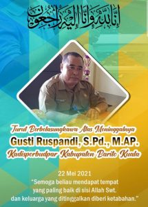 Batola Kembali Berduka, Kadisporbudpar Gusti Ruspandi Berpulang