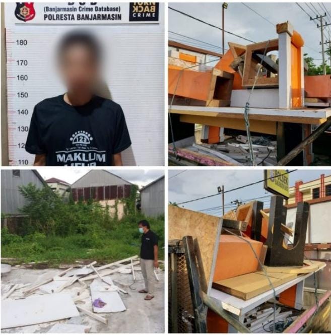 Pembongkaran Gudang di Banjarmasin