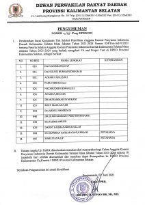Dewan Minta Masukan Masyarakat Terkait Pemilihan KPID