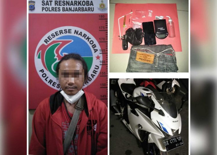 Lagi! Polres Banjarbaru Berhasil Meringkus Bandar Sabu Sungai Tabuk Desa Gudang Hirang 