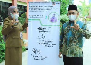 Silaturahmi Literasi Kadispersip Kalsel di Kabupaten HSU