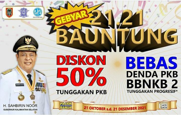 Pemprov Kalsel Kembali Hadirkan Program Relaksasi Pajak Hingga 21 Desember 2021