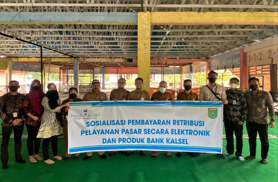 Bank Kalsel Bersama Disdagri Tanbu Sosialisasikan E-Retribusi