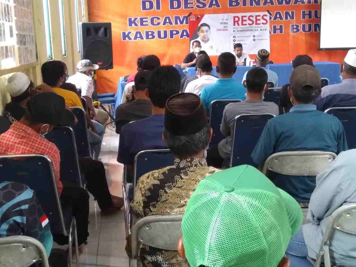 Reses Bang Dhin Mendapat Apresiasi Warga Desa Binawara Kecamatan Kusan Hulu
