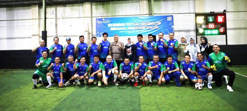 Jalin Kebersamaan, Bank Kalsel Gelar Eksibisi Futsal