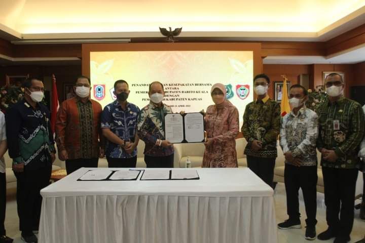 Bupati Batola & Kapuas Sepakati Titik Pembangunan Jembatan Panda