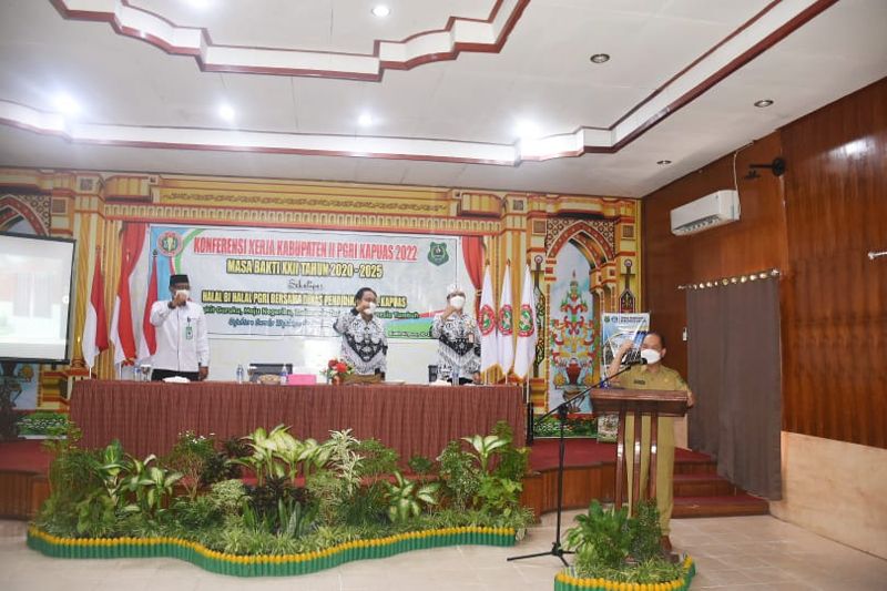 Konkerkab II PGRI 2022, Masa Bakti XXII Tahun 2020 – 2025 Di Buka Bupati Kapuas