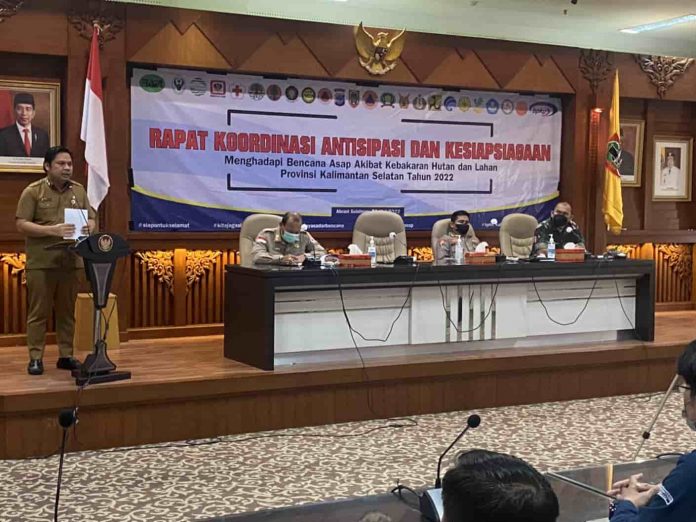 Gubernur Kalsel, Mantapkan Komitmen dan Sinergitas Hadapi Karhutla 2022