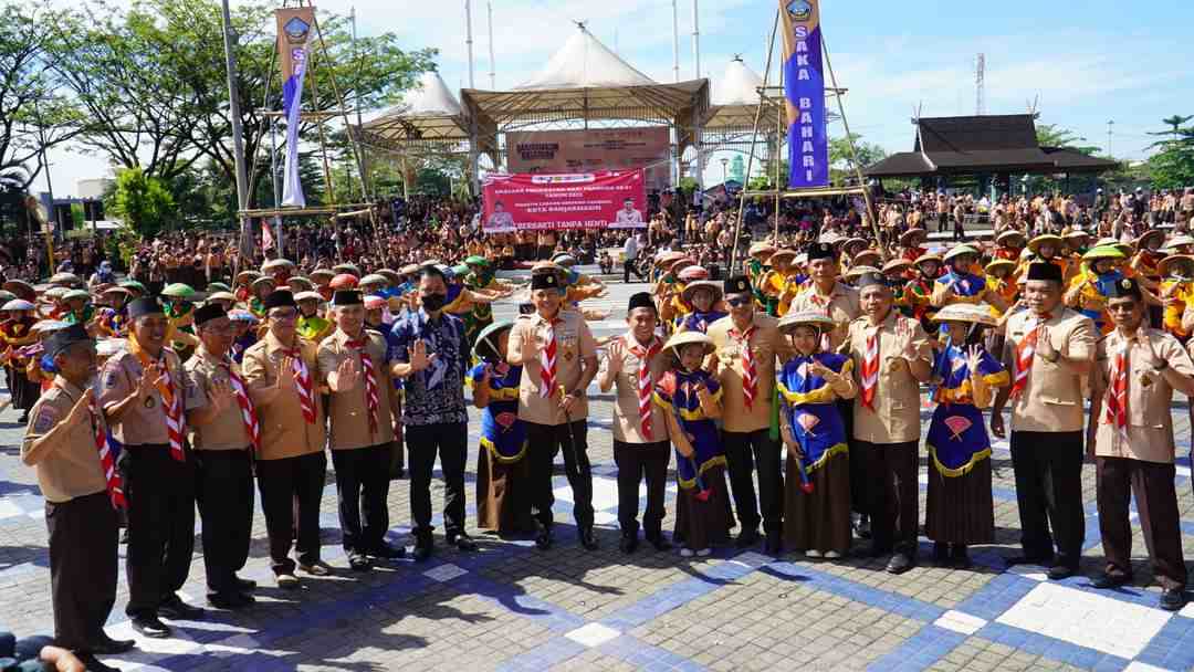 Meriahnya Peringatan Hari Pramuka ke-61 di Banjarmasin