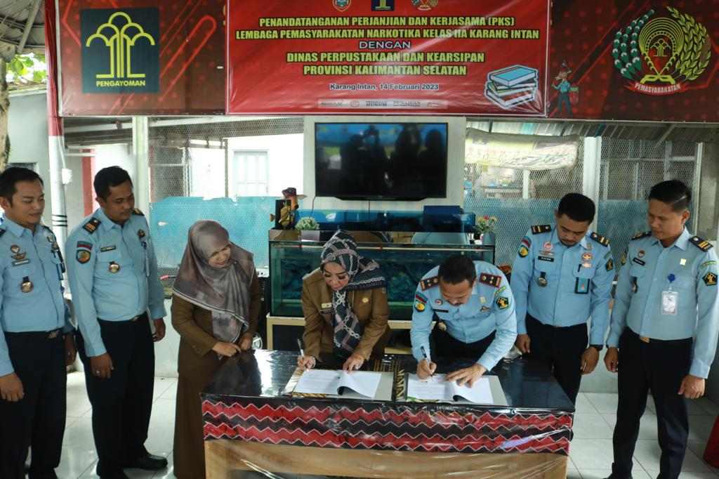 Jalin Kerja Sama dengan Lapas Narkotika Karang Intan, Dispersip Kalsel Tawarkan Pengembangan Keterampilan Warga Binaan
