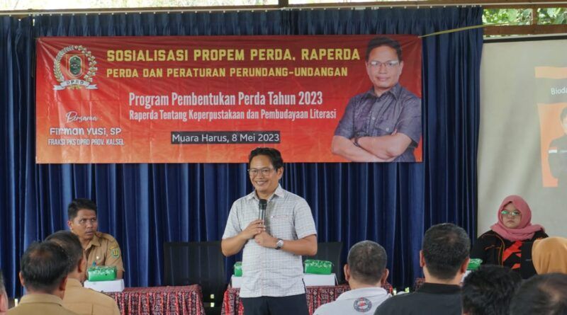 Firman Yusi Sosialisasikan Raperda Keperpustakaan dan Pembudayaan Literasi