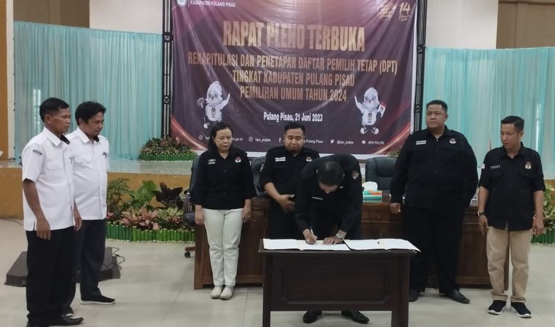 KPU Pulang Pisau Tetapkan dan Rekapitulasi DPT Pemilu 2024