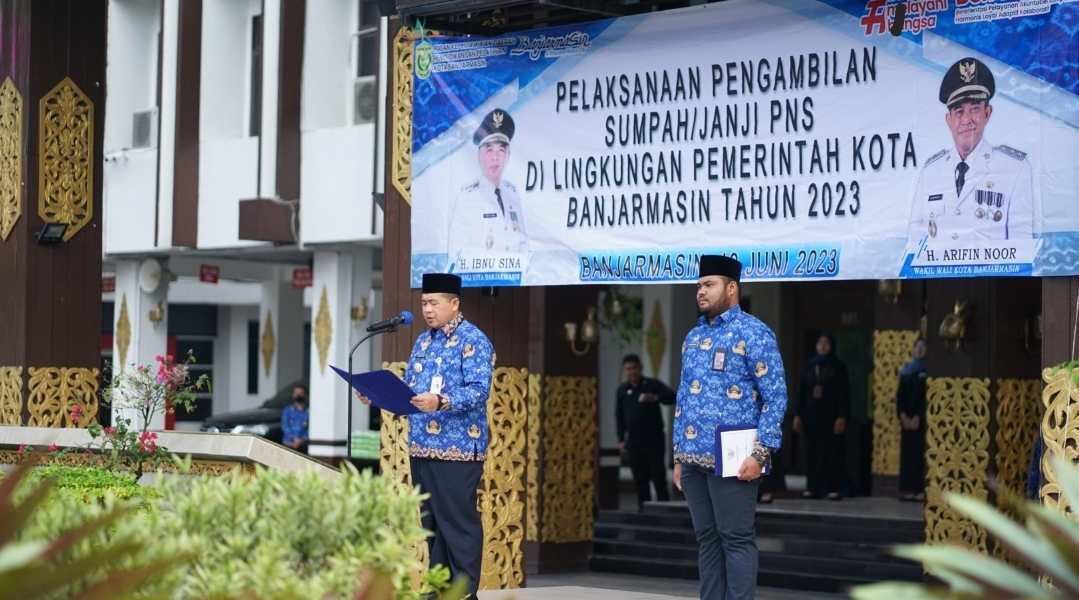 Hampir 200 ASN Diangkat Sumpah, Wali Kota H. Ibnu Sina: Mari Tingkatkan Core Values yang Telah Disepakati