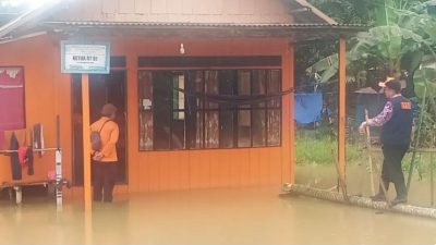 BPBD Tanbu Tinjau Situasi Daerah Rawan Banjir Kusan Hulu