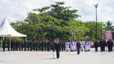 Momen Peringatan HUT RI ke-78, Pemkab Tanbu Ziarah dan Tabur Bunga
