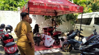 Keren! Ada Layanan Servis Kunjung Honda Trio Motor Perintis di Turnamen Tenis Meja DPRD Kalsel