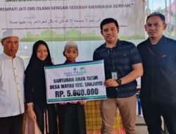 Momentum 10 Muharam, UPZ Bank Kalsel KC Tanjung Berikan Santunan Kepada Anak Yatim di Desa Wayau