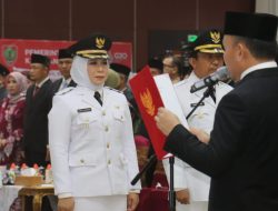 Resmi Dilantik Menjadi Pj Bupati, Hj. Nunu Andriani Ajak Saling Bersinergi Bangun Pulang Pisau