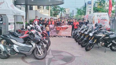 Sambil Jalankan Program CSR, Komunitas Honda CB150X Jelajah Misteri Dua Alam Hutan Pinus Banjarbaru