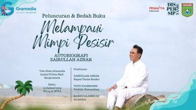 Zairullah Azhar Luncurkan Autobiografi Melampaui Mimpi Pesisir Dibedah di Gramedia Duta Mall