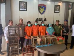 Empat Tersangka dan 28 Ekor Cucak Ijo Diamankan di Banjarmasin