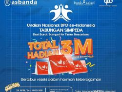 Penarikan Undian Nasional Simpeda BPD Se-Indonesia dapat di Saksikan di Live Youtube