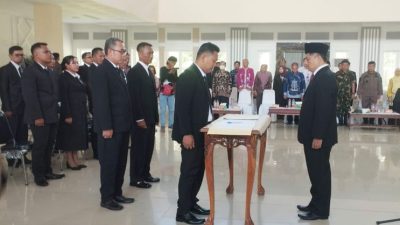 KPU Kabupaten Pulang Pisau Lantik dan Ambil Sumpah Anggota PPK