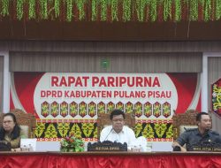 DPRD Pulang Pisau Gelar Paripurna Pembahasan Dua Raperda