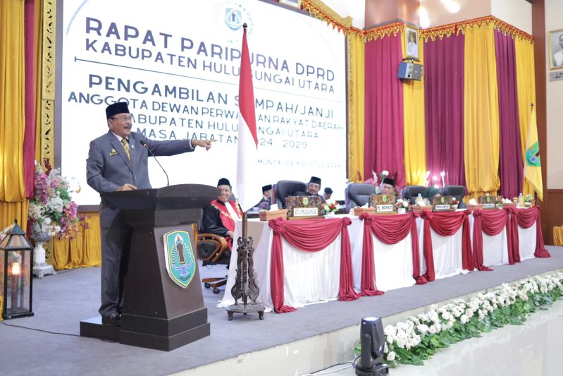 Supian HK,DPRD HSU, pelantikan, pengukuhan,wakil rakyat,