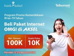 Gunakan AKSEL By Bank Kalsel, Beli Paket Data Plus Bonus Pulsa