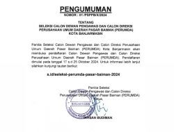 Ada Lowongan Dewan Pengawas dan Direksi Perumda Pasar Baiman