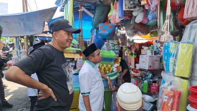 Calon Wali Kota Banjarmasin Arifin Noor Belusukan ke Pasar Binjai