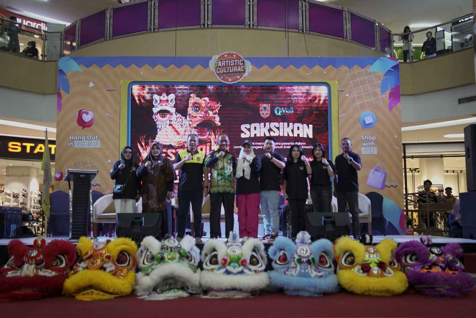 Festival Barongsai se-Kalsel Resmi Dibuka Gubernur di Qmall Banjarbaru