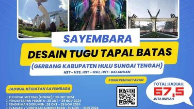 Pemkab HST Sayembarakan Desain Tugu Tapal Batas Berhadiah Rp67,5 Juta