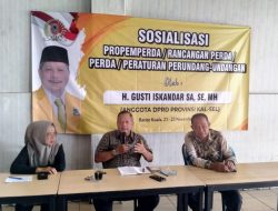 Gusti Iskandar Sosialisasikan Peraturan Daerah No 11 Tahun 2018
