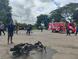 Motor Mendadak Terbakar di Rantau Baru Usai Isi BBM