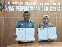 Dispersip Kalsel dan LPKA Kelas I Martapura Resmi Bekerja Sama Kembangkan Perpustakaan