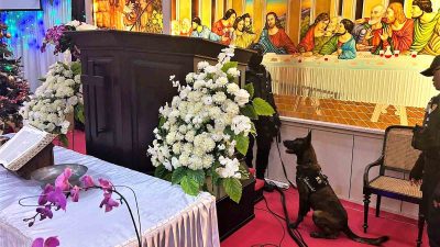 Jelang Perayaan Natal, Kepolisian Lakukan Sterilisasi Gereja di Banjarmasin
