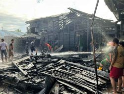 Empat Buah Bangunan Hangus Terbakar di Komplek Air Mantan Banjarmasin