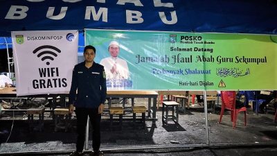 Posko Rest Area Haul Guru Sekumpul ke-20, Diskominfosp Tanbu Sediakan Internet Gratis di Dua Titik