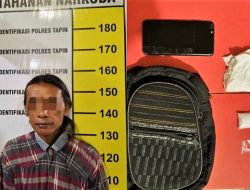 Tersangka Kurir Narkoba Wilayah Tapin dan Sekitarnya Ditangkap Polisi di Depan Toilet Masjid Raya Nurul Falah Dulang