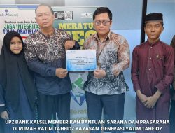 UPZ Bank Kalsel Berikan Bantuan Sarana dan Prasarana Kepada Yayasan Generasi Yatim Tahfidz Banjarbaru