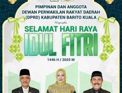 Pimpinan dan Anggota DPRD Barito Kuala Sampaikan Ucapan Hari Raya Idul Fitri 1446 Hijriah